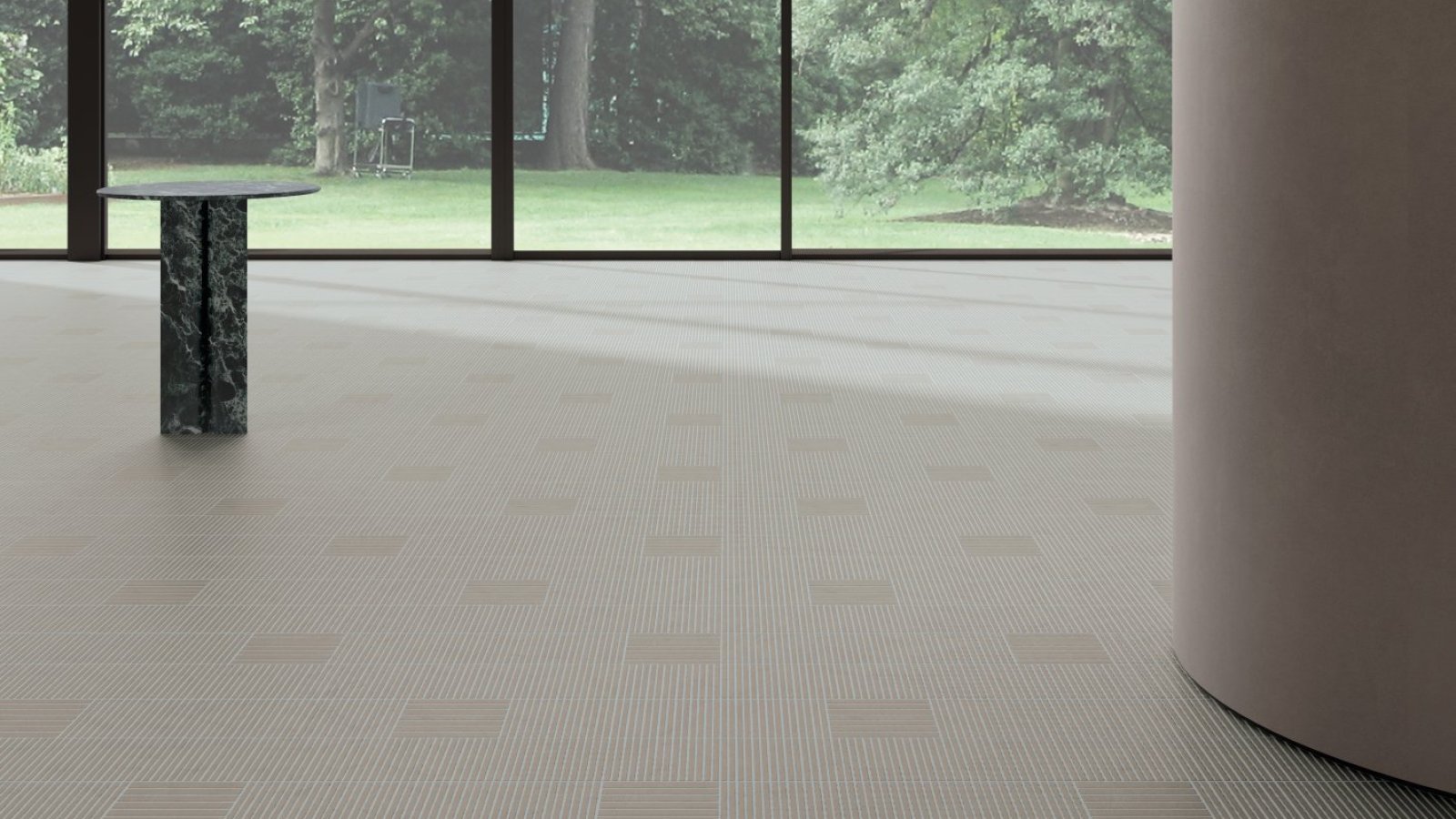 Suprafata de gresie Fringe de la Mutina cu segmente gravate