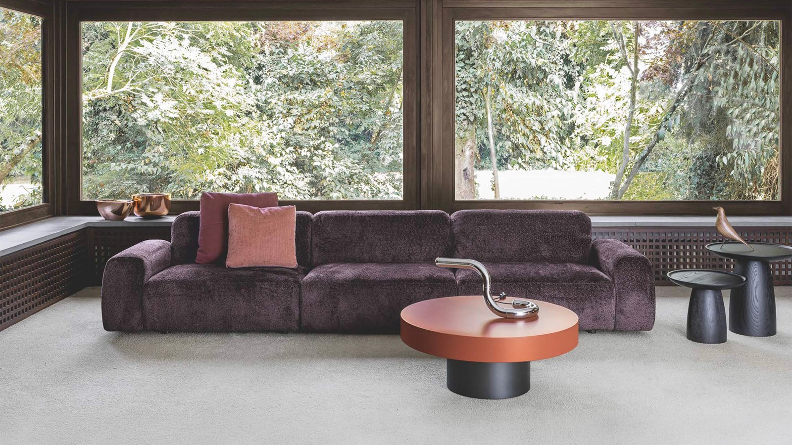 Canapea modulară Cloud Flexteam de 375 cm într-un living luminos