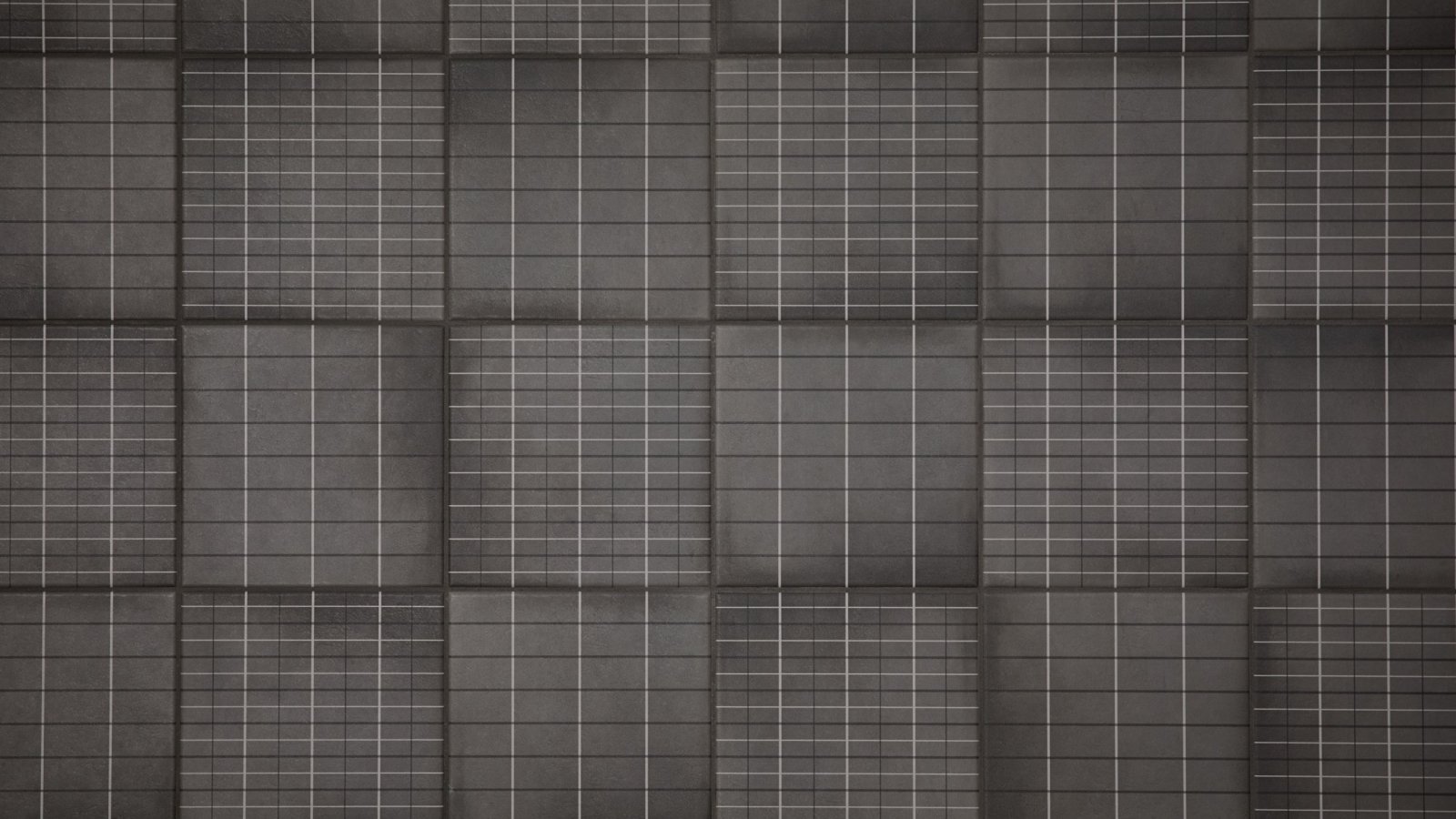 Perete de baie in gresie Aurore Charcoal Grid L de la Mutina