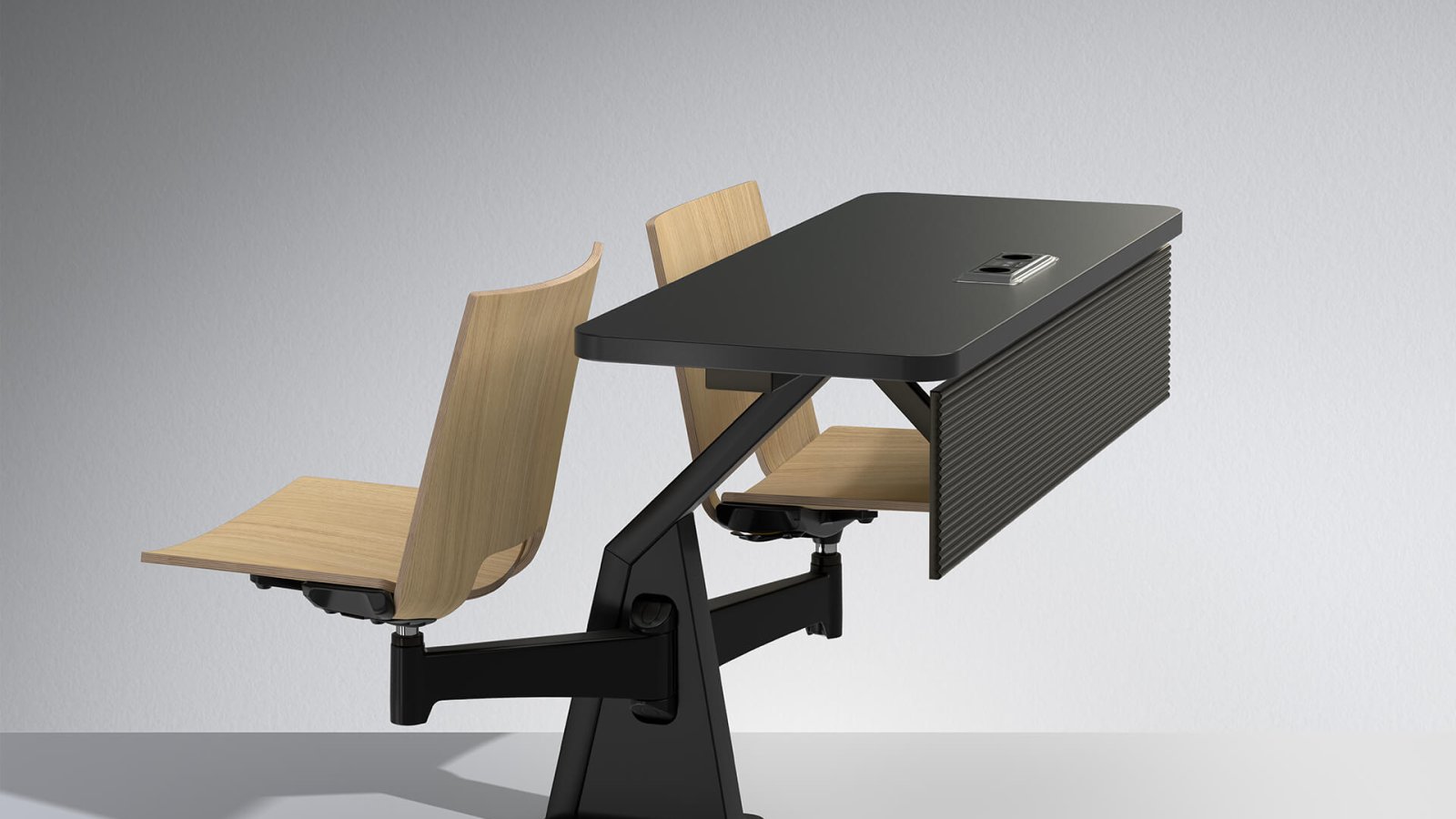 Mobilier universitar ST12-13 de la Lamm într-un amfiteatru cu rânduri drepte