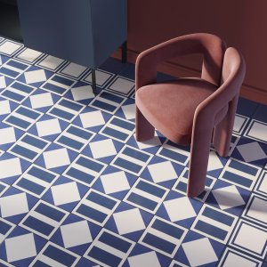 Modelul Square Blue din colecția Mattonelle Margherita de la Mutina