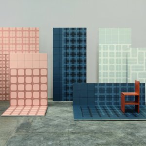 Perete de baie in Betty Concrete gri cald