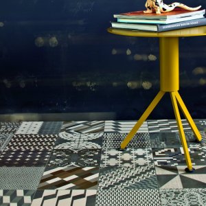 Detaliu al modelului Azulej Renda de la Mutina