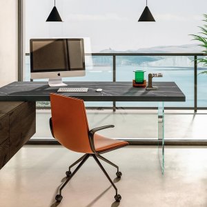 Picioare din sticlă securizată ale biroului Air Desk