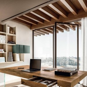 Blat Wildwood al biroului Air Desk de la LAGO