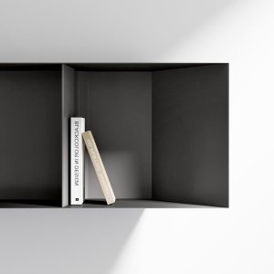 Birou Ellan sprijinit pe biblioteca joasă din nuc Canaletto