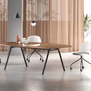 Nod în U din aluminiu turnat al biroului Archiutti Lay vopsit albastru