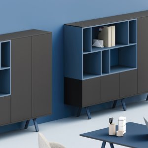 Bench pentru șase din programul Lay cu lampă albă din MDF