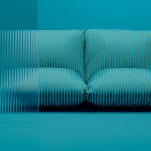Scaun de design Brezza semnat Alessandro Stabile într-o grădină