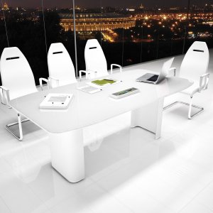 Flanc curbat din multistrat de 45 mm al biroului AlfaOmega