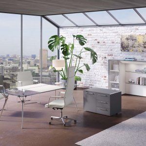 Prelungire în coadă de rândunică la 45 de grade la biroul design Genesis