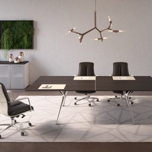 Fotoliu Genesis din piele crem cu bază cu cinci brațe din aluminiu lustruit