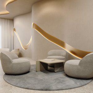 Într-o sală vitrată: Codutti Ginza din lemn masiv