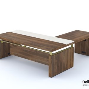 Picior pentru cabluri cu panou central detașabil, birou I Rovereschi