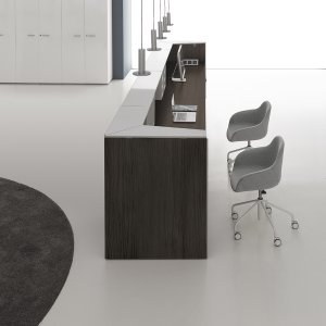 Modul de colț la 90° al recepției Qubo cu două racorduri