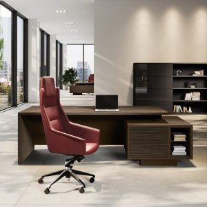 Măsuță Elite 120 x 60 cm în Plop Închis pe bază panelată neagră
