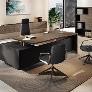 Etaj directorial Elite complet — birou, ședință și boiserie, design Progetto CMR