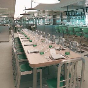 Scaun de bar Navy 1006 cu brațe, șezut la 76 cm