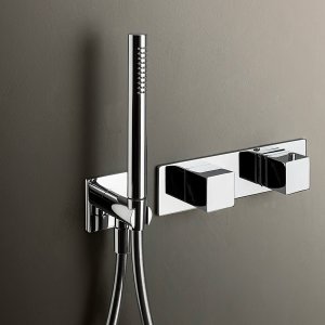 Mint de perete în Matt Gun Metal, cu rozete, deasupra lavoarului