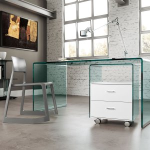 Birou Rialto de la FIAM Italia din sticlă curbată