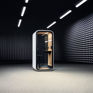 Ecranul tactil de 8 inci al cabinei Framery One Compact