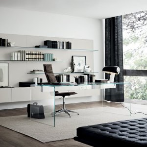 Traversa metalică de sub blatul Air Desk, inox satinat
