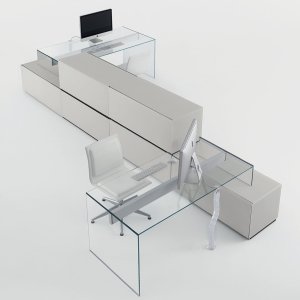 Cristal grigio Italia la biroul Air Desk