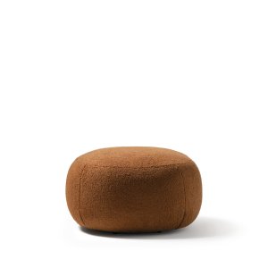 Măsuță-birou rotundă Hill cu blat din lemn lăcuit pe structură din metal negru
