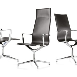 Kuna Chair în piele albă