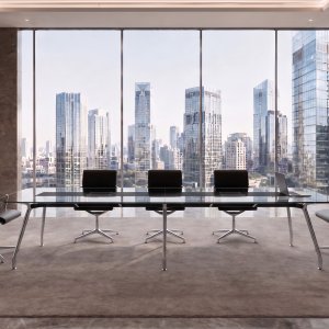 Masă de ședință rotundă UniTable de la ICF, un sector