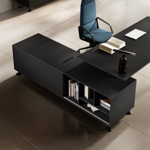Compoziție de module Énosi cu element-bibliotecă lăcuit deschis