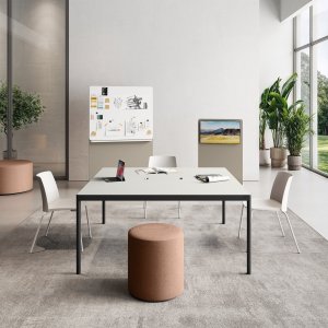 Picior rotund Ø 40 mm Fil Rouge cu picioruș de nivelare din nailon gri
