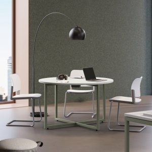Bench Sigma pentru patru persoane cu picioare punte vopsite verde