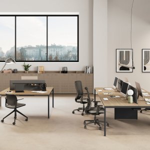 Birou semi-direcțional Sigma montat pe corpul de serviciu structural