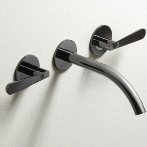 Grup de duș termostatic Lutezia de la Cea Design cu pară de duș și furtun gri-mătase