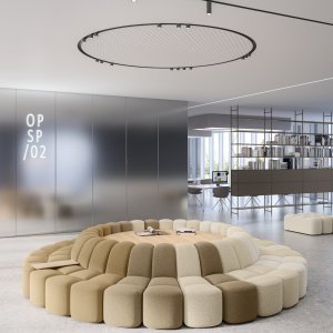 Recepție corporativă cu șezuturi Array de la mdf italia