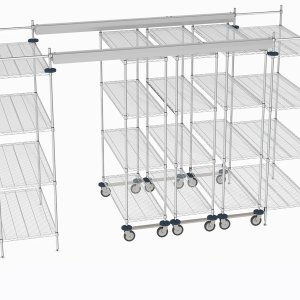 Raft Super Erecta de la Metro în finisaj Metroseal într-un spațiu de lucru