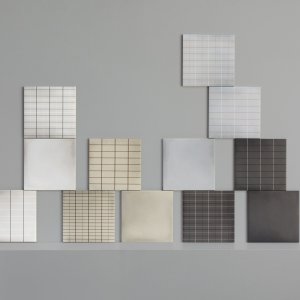 Mostra de placa Aurore Light Green Grid S format 20x20
