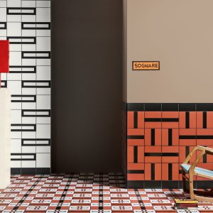 Placa Frame Terracotta în formatul 20,5×10,1 cm de la Mutina