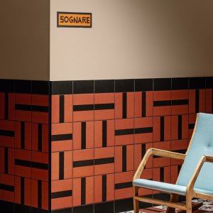 Gresie smălțuită Mutina cu modelul Rhombus White în 20,5×20,5 cm