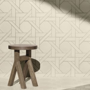 Mozaic Weaving de la Mutina cu modelul impletit Ba Leng in alb