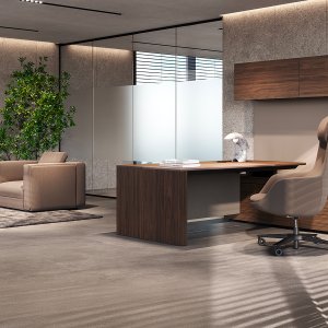 Sliding top în piele ecologică Skill pe biroul Ono