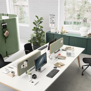 Compoziție closed office Pigreco cu al treilea nivel