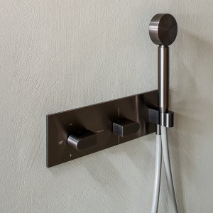 Grup termostatic pentru cadă și duș Sixty din oțel