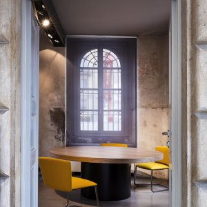 Birouri directoriale Asymmetrical 307 × 200 cm lăcuite Nero mat