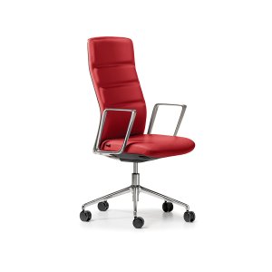 Cadru din aluminiu lustruit al fotoliului Quinti That’s it Executive, în detaliu