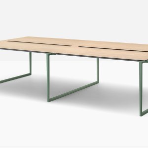 Mese conferință Toa 360 × 125 cm cu laminat compact negru