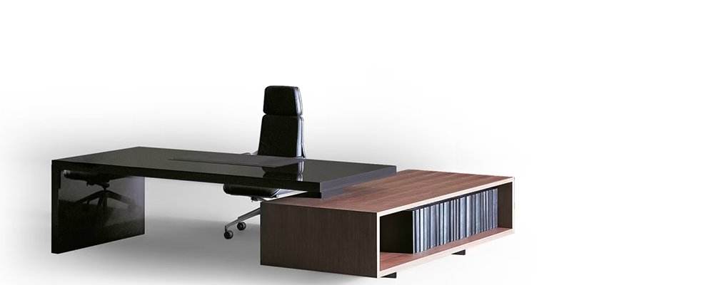 Birou cu extensie și corp de serviciu
